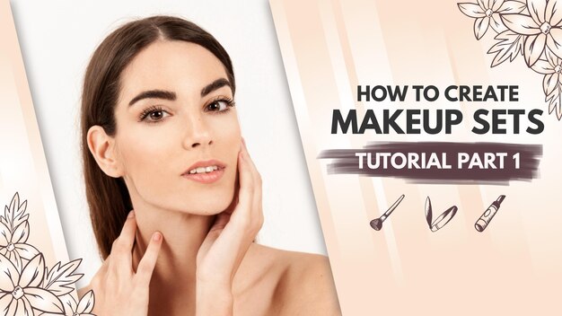 Miniatura de youtube de belleza dibujada a mano