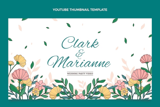 Miniatura de youtube de boda dibujada a mano