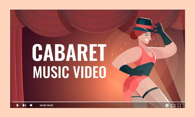 Miniatura de youtube de cabaret dibujada a mano