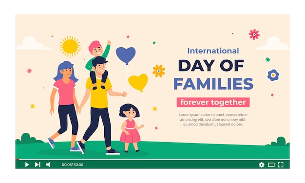 Miniatura de youtube para la celebración del día internacional de las familias