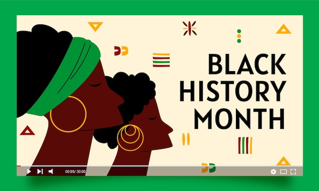 Miniatura de youtube para la celebración del mes de la historia negra