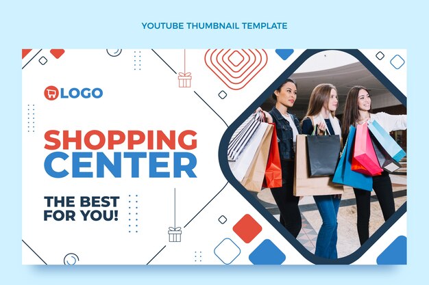 Miniatura de youtube del centro comercial plano