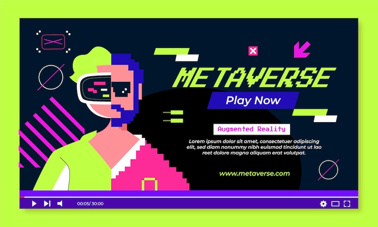 Vector gratuito miniatura de youtube de metaverso dibujada a mano