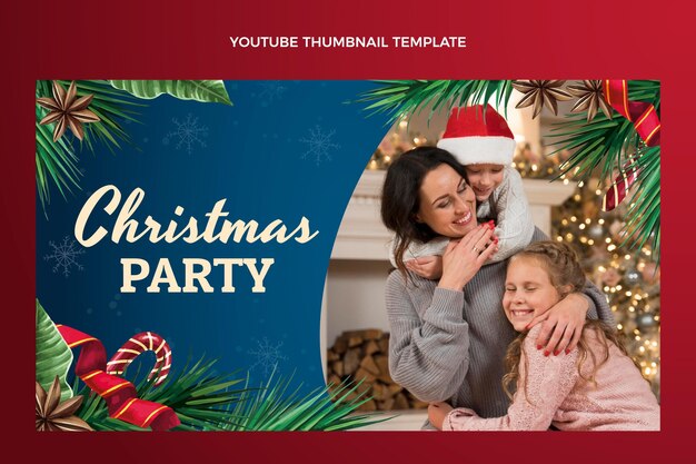 Miniatura de youtube de navidad en acuarela