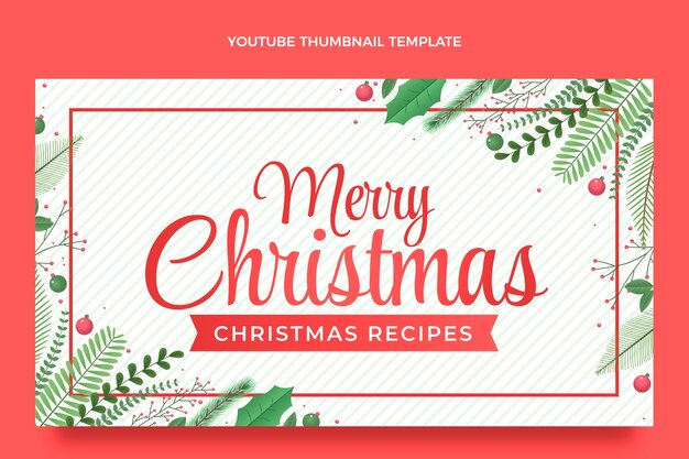 Vector gratuito miniatura de youtube de navidad degradado