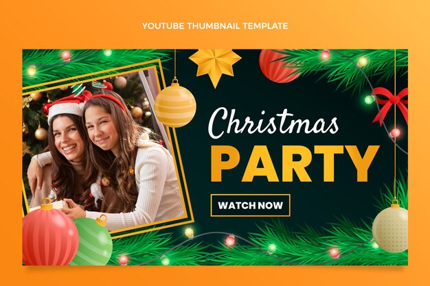 Miniatura de youtube de navidad degradado