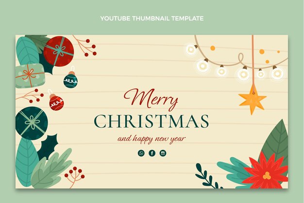 Miniatura de youtube navideña dibujada a mano