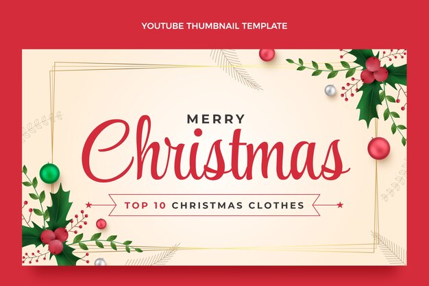 Miniatura de youtube navideña realista