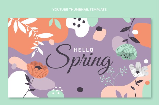 Miniatura de youtube de primavera dibujada a mano