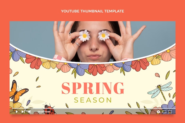 Vector gratuito miniatura de youtube de primavera floral