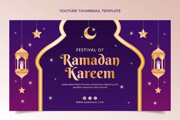 Miniatura de youtube de ramadán degradado