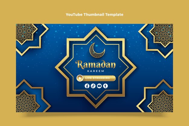 Miniatura de youtube de ramadán degradado