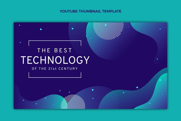 Miniatura de youtube de tecnología de fluido abstracto degradado