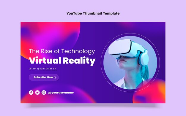 Miniatura de youtube de tecnología de fluido degradado