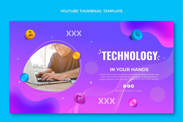 Miniatura de youtube de tecnología de fluido degradado