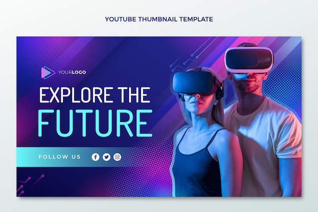 Miniatura de youtube de tecnología de semitono degradado