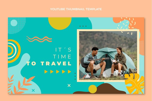 Miniatura de youtube de viajes dibujados a mano