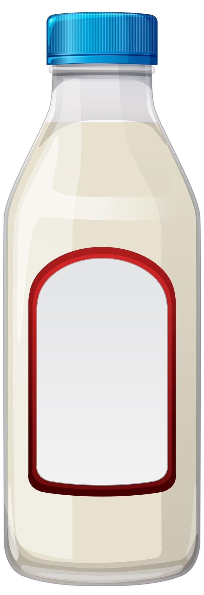 Vector gratuito minimalist milk bottle vector illustration
