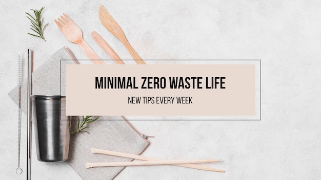 Vector gratuito minimalista living zero waste entorno youtube canal art