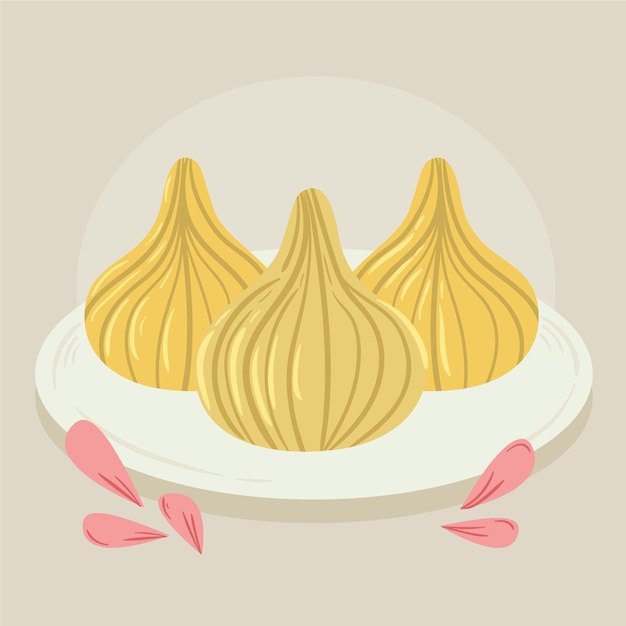 Modak dibujado a mano