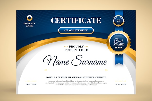 Modelo de certificado plano