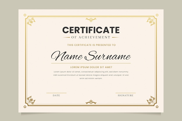 Modelo de certificado