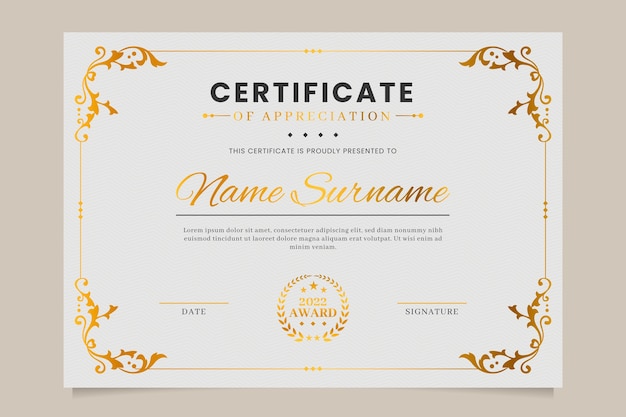 Modelo de certificado