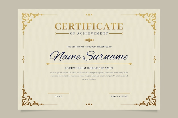Modelo de certificado