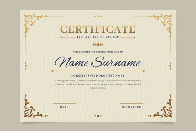 Modelo de certificado