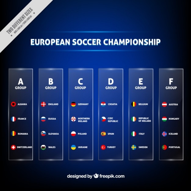 Vector gratuito modelo de clasificación de la eurocopa 2016