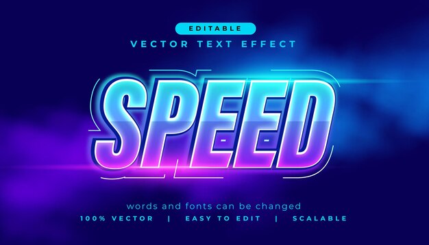 modelo de efecto de texto editable de velocidad elegante