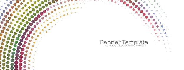 Modelo de estandarte de diseño de medio tono circular de colores modernos
