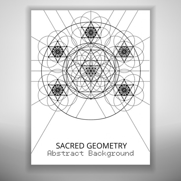 Vector gratuito modelo de folleto de geometría sagrada