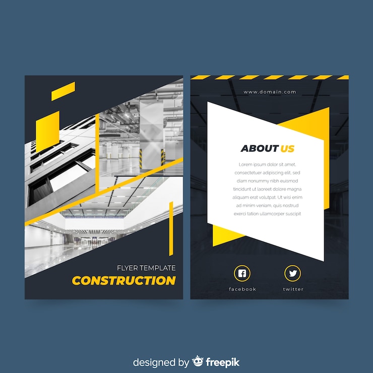 Vector gratuito modelo de folleto de negocios moderno