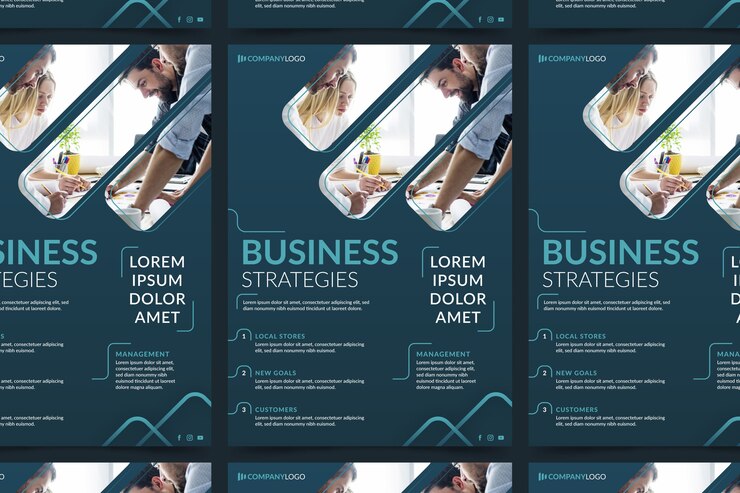 Vector gratuito modelo de folleto de negocios moderno