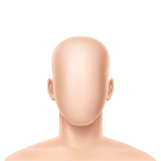 Modelo humano sin rostro realista 3d