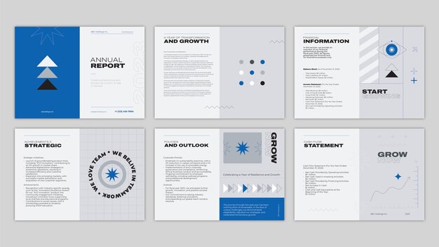 Modelo de informe anual de diseño plano