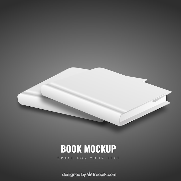 Vector gratuito modelo de libro en blanco
