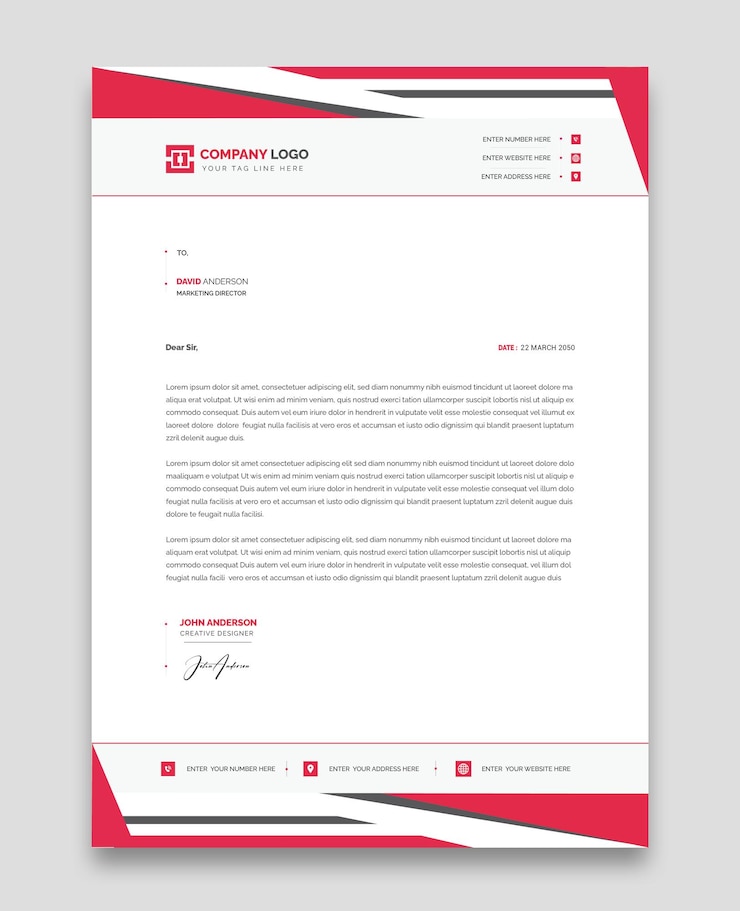 Vector gratuito modelo de membrete para empresas modernas y corporativas