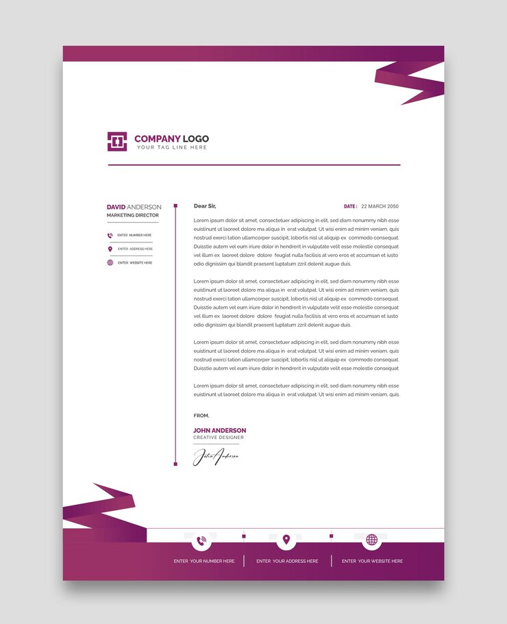 Vector gratuito modelo de membrete para empresas modernas y corporativas