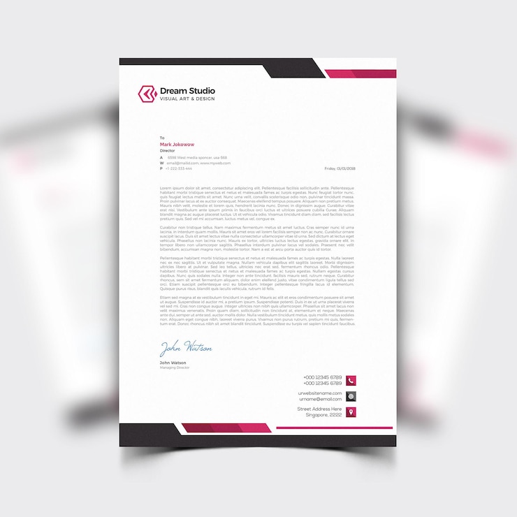 Vector gratuito modelo de membrete para empresas modernas y corporativas