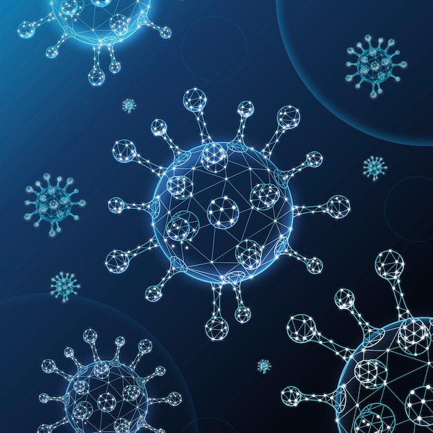 Vector gratuito modelo de virus del concepto de coronavirus