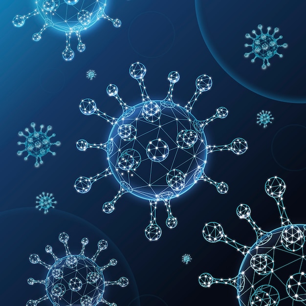 Modelo de virus del concepto de coronavirus