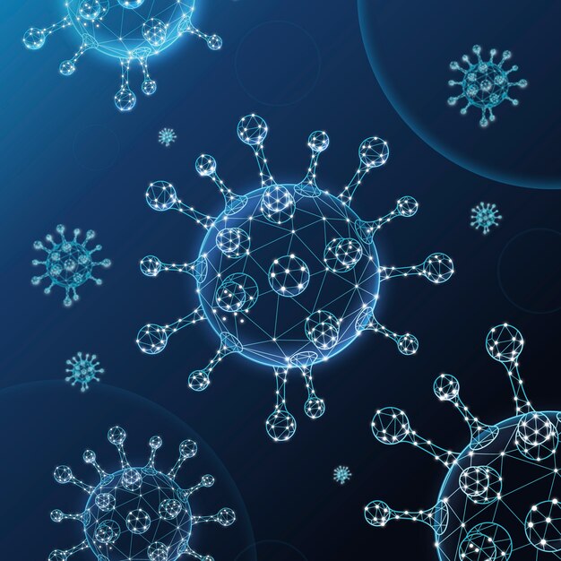 Modelo de virus del concepto de coronavirus