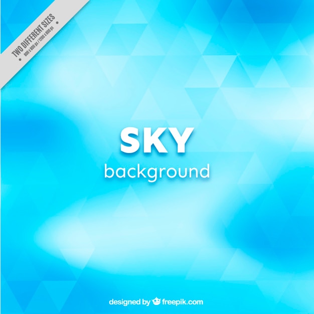 Vector gratuito modern blue sky background with triangles