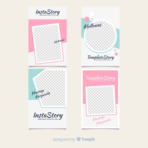 Moderna colección de plantillas de stories de instagram
