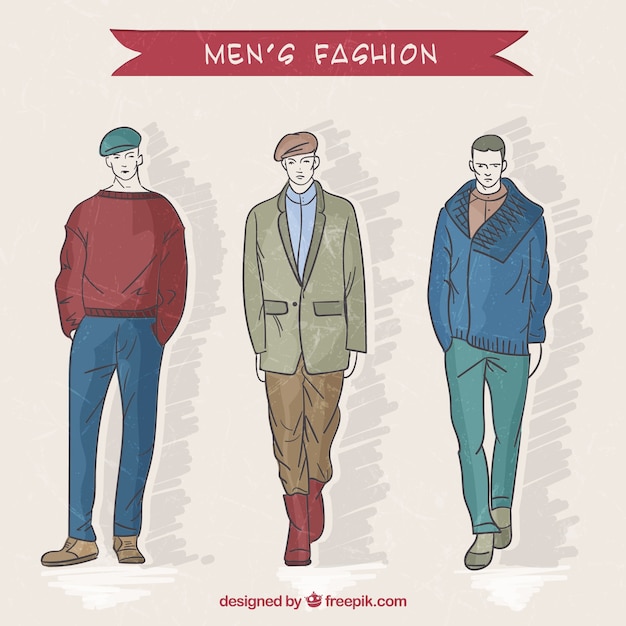 Vector gratuito moderna moda de hombre