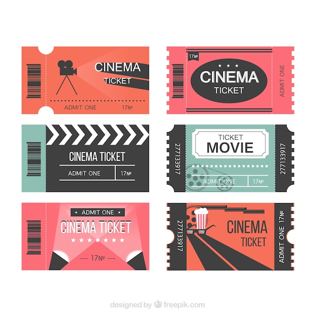 Vector gratuito modernas entradas de cine