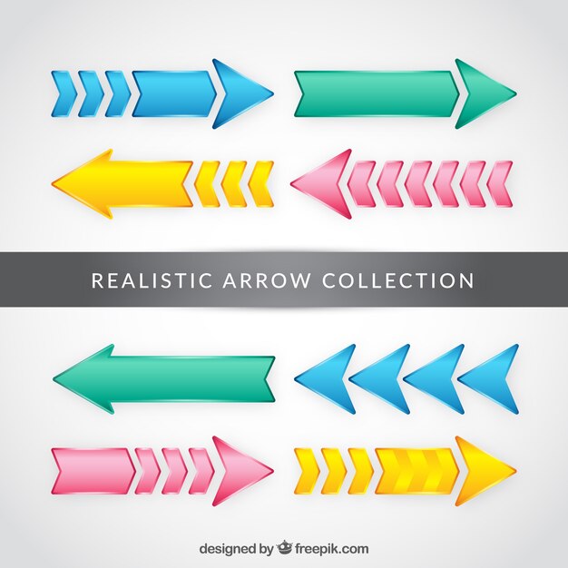 Modernas flechas de colores