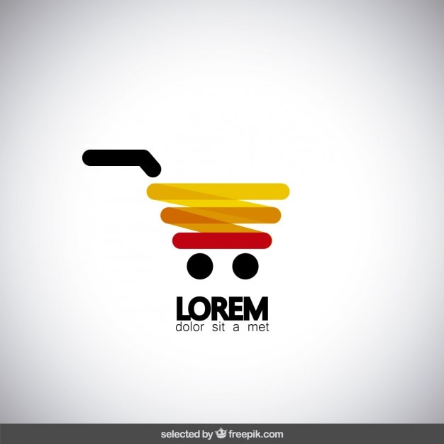 Moderno carrito de compras logo